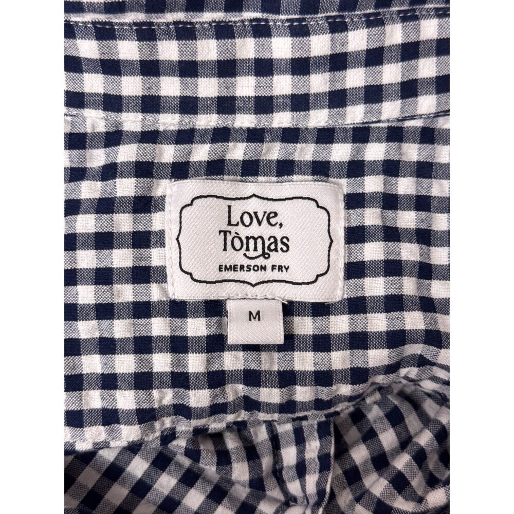 Emerson Fry Black and White Gingham Button-Down Shirt - Picture 7 of 8